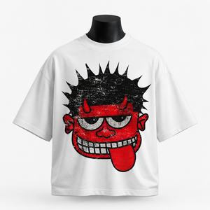 Camiseta Oversize con Estampado Gráfico para Hombre, Diseño de Dibujos Animados, Estilo Urbano, Informal, de Algodón, Hombros Caídos, Fabricante OEM ODM - Product Image 1
