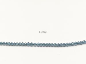 Diamant bleu à facettes Rondelle perle en vrac bijoux personnalisés cadeau d'anniversaire son matériau de pierre de haute qualité 3.5-4.5mm 8 pouces - Product Image 3