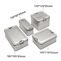 Boîte en métal rectangulaire personnalisée avec impression et gaufrage, pour tiramisu, dessert, bonbons, biscuits, gâteaux, emballage en métal avec fermeture
