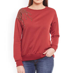 Best Design Autumn Winter Plain Women Sweatshirts Loose Fashion Pullover Oversized Women Crew Neck Sweatshirt custom - Product Image 1