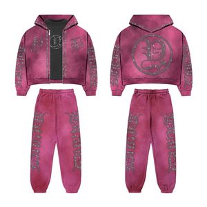 Sudadera con Capucha y Cordón Ajustable, Diseño Nuevo con Pedrería, Chándal de Invierno con Forro Polar, Totalmente Personalizable - Product Image 1