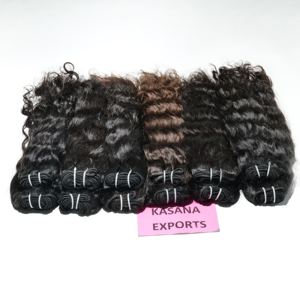 100% non traité cuticule aligné noir couleur naturelle doux indien femmes Extensions de cheveux Grade 10A dentelle gros paquet - Product Image 1