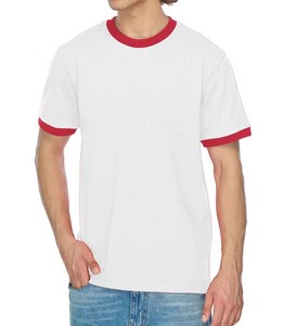 Camiseta Ringer para hombre, camisetas informales de manga corta con cuello redondo de verano de peso pesado, camisetas Ringer - Product Image 6