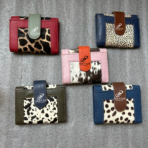 New Real Handmade Hair on Hide Animal Print Fur Leather Women <b>Wallets</b> Stylish Colorful Multi Uses Purse ATM <b>Card</b> Holder <b>Wallets</b> - Product Image 1