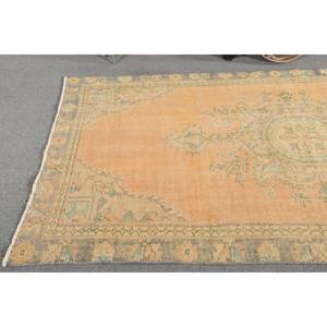 พรมสีเหลืองสีเขียวแบบชนบทขนาด4,8X8,9ฟุตพรมตุรกีทำด้วยมือ - Product Image 2