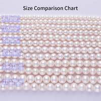 Perles d'eau douce naturelles de qualité AAA, presque rondes, en vrac, pour la fabrication de bijoux, colliers, boucles d'oreilles