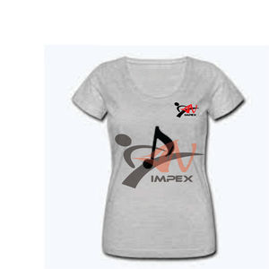 T-shirt en cuir écologique de haute qualité pour femmes avec trou d'impression de logo et patchs - Product Image 1