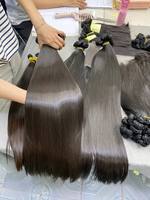 Lots de Tissages de Gros Cheveux Humains Vierges Bruts Alignés en Cuticule Cheveux Bruts Humains Non Transformés du Vietnam Fournisseur de Paquets