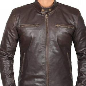 2024 Vintage High Street Style Genuine <b>Sheepskin</b> Cow Skin Leather <b>Jacket</b> High Quality Canvas <b>Men's</b> <b>jacket</b> for <b>men</b> - Product Image 5