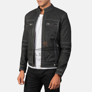 Classic Warm Leather <b>Jacket</b> for <b>Men</b> with Premium <b>Slim</b> <b>Fit</b> Design and High Durability Perfect for Cold Winter Seasons - Product Image 4