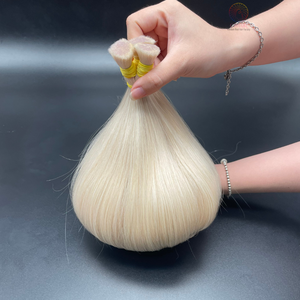 ขายส่งผมดิบผมเวียดนามตรงที่ยังไม่ได้แปรรูปราคาดีที่สุดหนังกําพร้าชิดชิดต่อผมจํานวนมาก #สีงาช้าง - Product Image 3