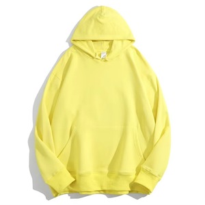 Haute qualité 2025 sweat à capuche pour hommes automne hiver décontracté sweat à capuche ample hommes pull goutte épaule couleur unie sweats à capuche - Product Image 5