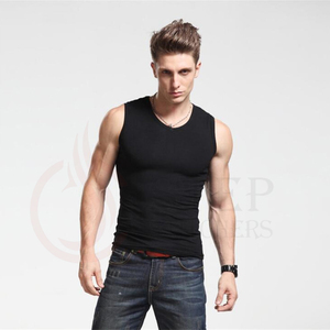 Wholesale sportswear apparel deep cut <b>gym</b> tank top curved Latest Design Custom Logo Fitness Wear Tank Top Stringer - Product Image 6