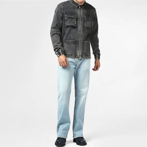 Veste en jean d'hiver à manches longues de grande taille Derniers modèles de vêtements pour hommes Veste en jean de couleur jaune - Product Image 6