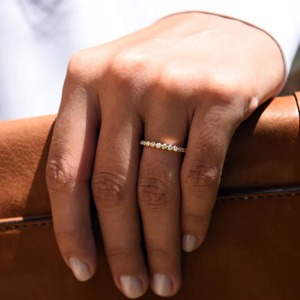 Joyería fina personalizada para mujer oro amarillo sólido eternidad completa diamante natural boda banda moda uso diario para fiestas - Product Image 4