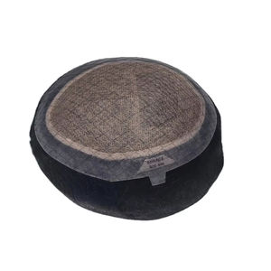 Perruque toupet Miraje Model Taz BD en cheveux humains Remy indiens avec une densité de 100%, vague profonde naturelle et vague corporelle, base en dentelle PU - Product Image 3