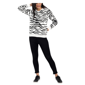 Sudadera con logotipo personalizado para mujer, tela de algodón con estampado completo, Color sólido, temporada de invierno, letra, nuevo diseño tejido - Product Image 4