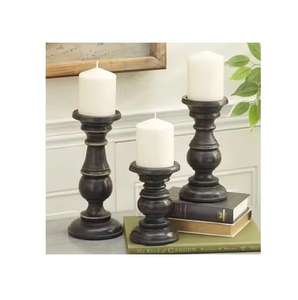 Top Class Black Color <b>Candle</b> <b>Holder</b> Cone Candlestick Stand for Festivals Trusted Supplier of Modern Wooden <b>Taper</b> <b>Candle</b> Stand - Product Image 4