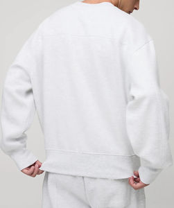 Sweat-shirt oversize en coton épais Vêtements décontractés d'hiver Conception unique Épaule tombante Logo personnalisé sweat-shirt à capuche et sweat-shirt pour homme - Product Image 6