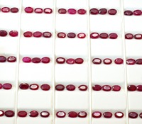 Rubis naturel 6*4mm taille ovale Madagascar pierre précieuse en vrac pour la fabrication de bijoux chauffé avec des bijoux en rubis naturel