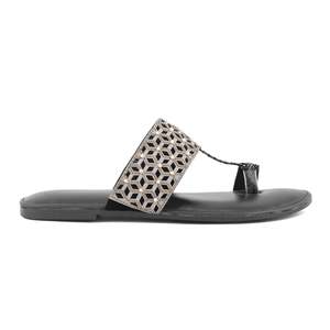 "Chunky Negro Étnico Chappal EC0182" - Product Image 3