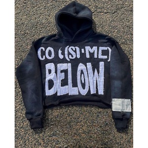 Nouveau personnalisé Vintage en détresse broderie Logo lavé à l'acide sweat à capuche Streetwear soleil délavé coton français éponge sweat à capuche zippé pour l'hiver - Product Image 3