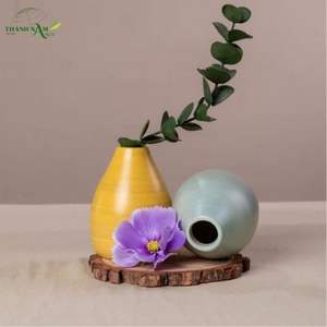 Vase de table en bambou enroulé Art Déco - Matériel naturel écologique Durable Décoration intérieure - Product Image 1