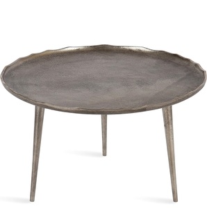 Table basse élégante en métal martelé doré accent de vie contemporain design élégant moderne et durable décor élégant minimaliste unique - Product Image 2