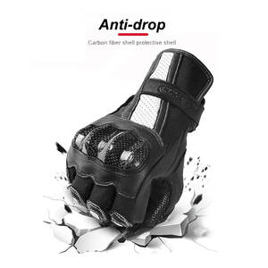 Gants de sport d'extérieur pour hommes, été, printemps, automne, hiver, fins, pour la moto, coque en acier, anti-chute, antidérapants, tactiles, imprimés - Product Image 4