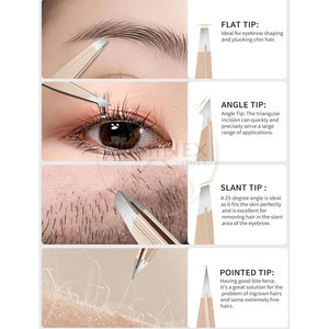 Kit de pince à épiler à sourcils avec étui de voyage élégant Outils de beauté Kit de pince à épiler à sourcils pour un usage quotidien - Product Image 3