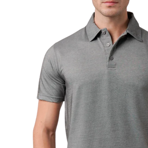 Camiseta Polo Gris para Hombre, de Algodón, Elegante, de Manga Corta, Cómoda, Informal, de Color Sólido, para Uso Diario - Product Image 6
