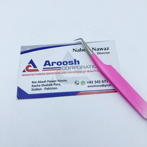 Pinzas de Plasma de doble tono de 90 grados de acero inoxidable de alta calidad, extensión de pestañas sostenible, Punta puntiaguda al por mayor - Product Image 4