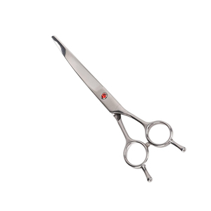 Ciseaux de toilettage pour poils d'animaux de haute qualité finition ciseaux de coupe de poils d'animaux en acier inoxydable polonais avec repose-doigt Double - Product Image 1