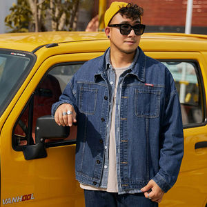 Vestes en jean pour hommes en coton 100% respirant / Nouveaux modèles de vestes en jean avec logo et design personnalisés imprimés - Product Image 4