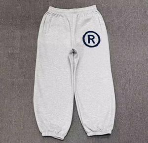 Custom Fleece Jogger Baggy Grey Sweat Pants Screen Print 100% Cotton Heavyweight Cotton Sweatpants Men - Product Image 1