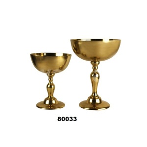 High Quality 2 Pcs <b>Bronze</b> Aluminium Flower <b>Vases</b> for Home Wedding Party & Events Decor - Product Image 1