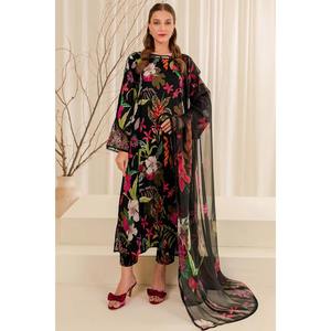 เดรสผู้หญิงดีไซน์ใหม่ชุดปาร์ตี้ลำลองสไตล์ปากีสถาน - Product Image 1