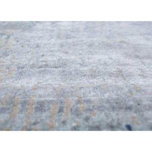 Tapis en laine et soie de bambou noué à la main Kavi gris et noir Unstring Srb(157) à motif abstrait pour usage domestique - Product Image 3