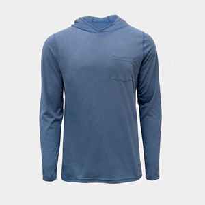 Sweat-shirts de pêche à manches longues pour hommes en tissu extensible personnalisé, couleur unie, protection extérieure, sweat-shirts de pêche - Product Image 1