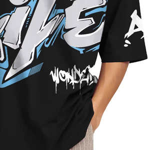 เสื้อยืดโอเวอร์ไซส์สำหรับผู้ชายดีไซน์พิมพ์ลายหน้าจอแบบกำหนดเองวัสดุผ้าฝ้าย100% เสื้อยืดลำลองคุณภาพสูงสำหรับฤดูร้อน - Product Image 2