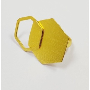 Brass <b>Ring</b> with 18K Rose Gold Plating Fashionable Vintage Statement Gemstone Inlay Christian Claw Setting Technology for Gift - Product Image 4