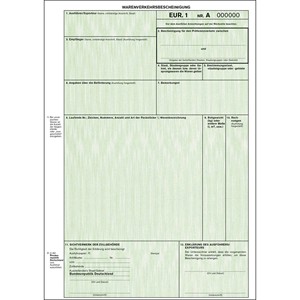 Certificato di Circolazione EUR.1 (Modulo 826) - Product Image 1
