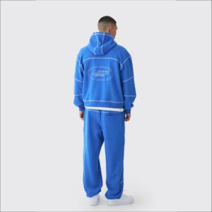 Sweat-shirts et pantalons de survêtement pour hommes en polyester/coton de haute qualité, décontractés, unis, streetwear, impression personnalisée sur écran - Product Image 3