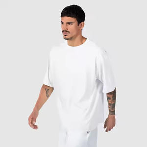 Logo personnalisé 100% coton à manches courtes Vintage lavé grande taille surdimensionné imprimé T-shirts pour hommes 230g polyester/coton matériel - Product Image 2