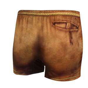 Traditional Style Bavarian Boxer Shorts for <b>Men</b> Mid-Rise Woven Knitted Fabric Silk <b>Bikini</b> Thong with Disposable Logo on Waist - Product Image 2