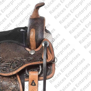 Vente en gros de tapis de selle western en cuir véritable, avec traitement artisanal, mousse antichoc réutilisable, haute durabilité, options personnalisables - Product Image 5
