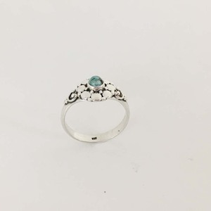 แหวนเงินสเตอร์ลิง925สไตล์โบโฮทำด้วยมือพลอยเทอร์ควอยส์สีดำพร้อมเพชรสำหรับงานแต่งงานงานหมั้นของขวัญสำหรับงานเลี้ยง - Product Image 5