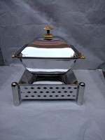 Neuheiten: Glänzend Polierter Goldener Edelstahl-Chafing-Dish, Gasbetriebener Buffet-Server für Hotel- und Catering-Einsatz, Speisenwärmer