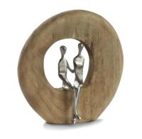 Cercle en bois humain poussant la décoration de la maison étagère et décoration de table article prix de gros placage électrique