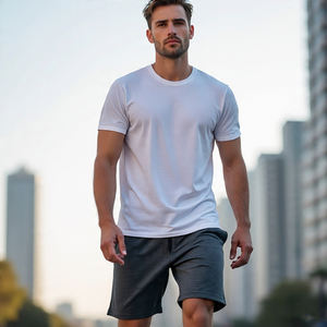 Conjunto de Verano para Hombre de Alta Calidad, Nuevo Diseño, Camiseta de Punto Bordada, 100% Algodón, de Secado Rápido, Lavado Ácido, de Peso Pesado - Product Image 6